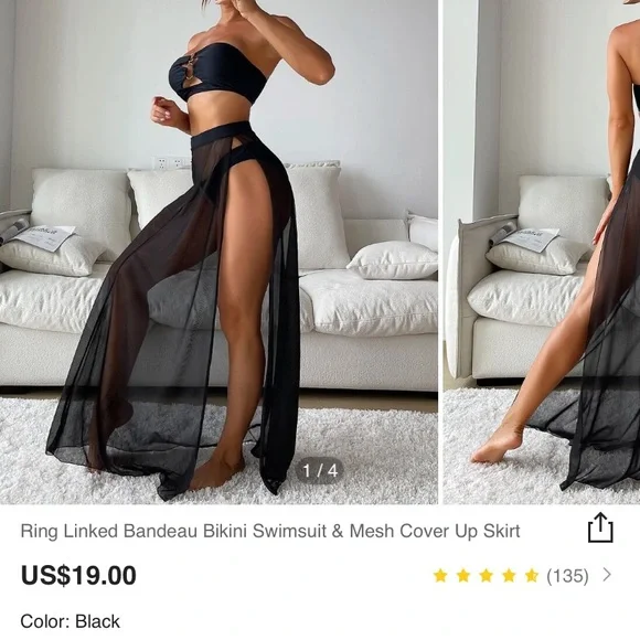 shein swimsuit cover up skirt - Picture 1 of 4